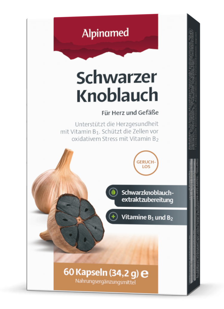 Packung Schwarzer Knoblauch, unterstützt die Herzgesundheit, Schützt Zellen vor oxidativem Stress